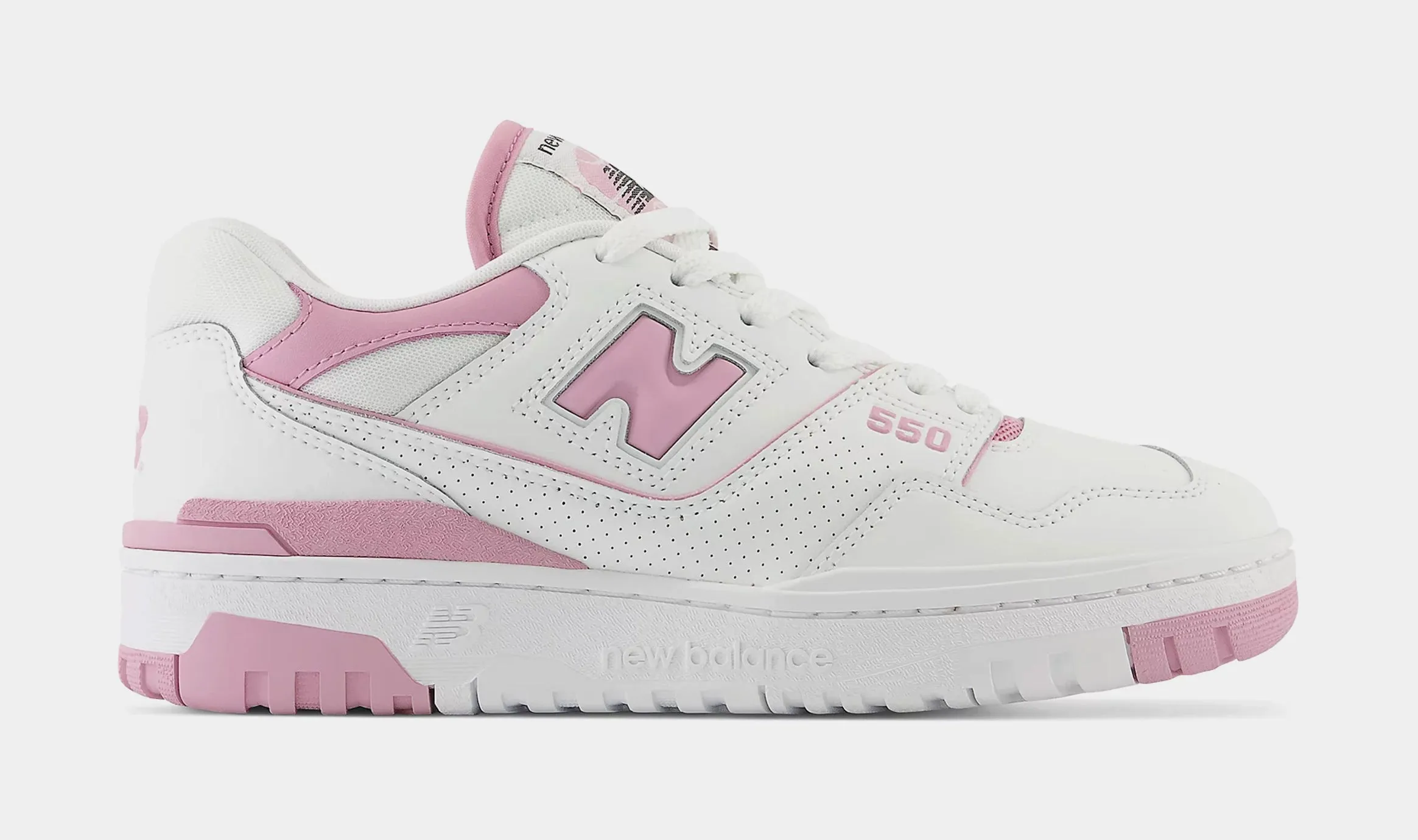 550 Bubblegum Womens Lifestyle Shoes (White/Pink)