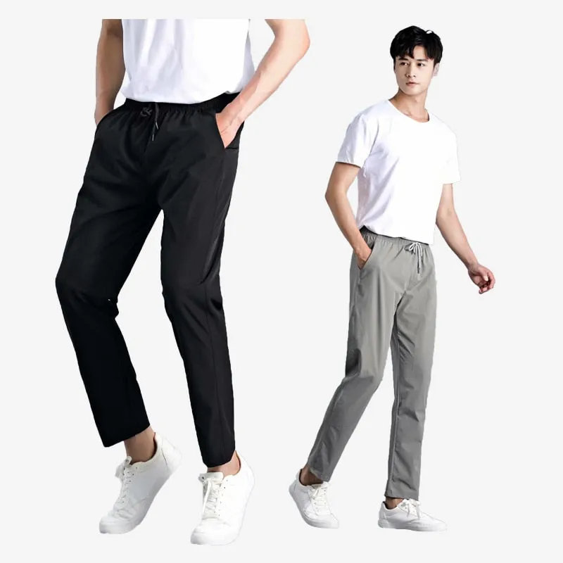 5XL Plus Size Men Casual Pants Running Fitness Sports Elasticity Breathable Thin Slim Fit Sweatpants Exercises Full Length