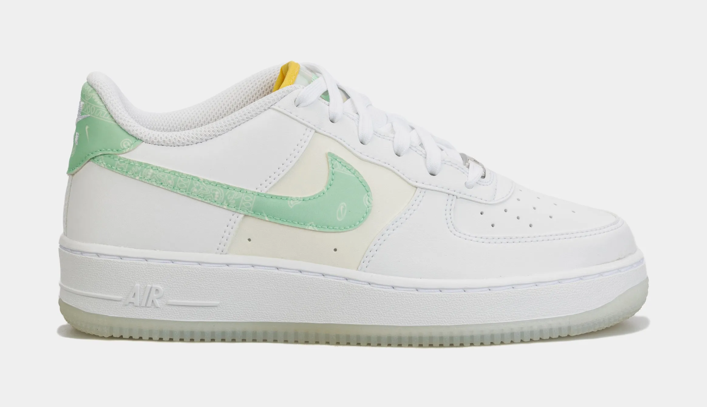 Air Force 1 LV8 Grade School Lifestyle Shoes (White/Green)