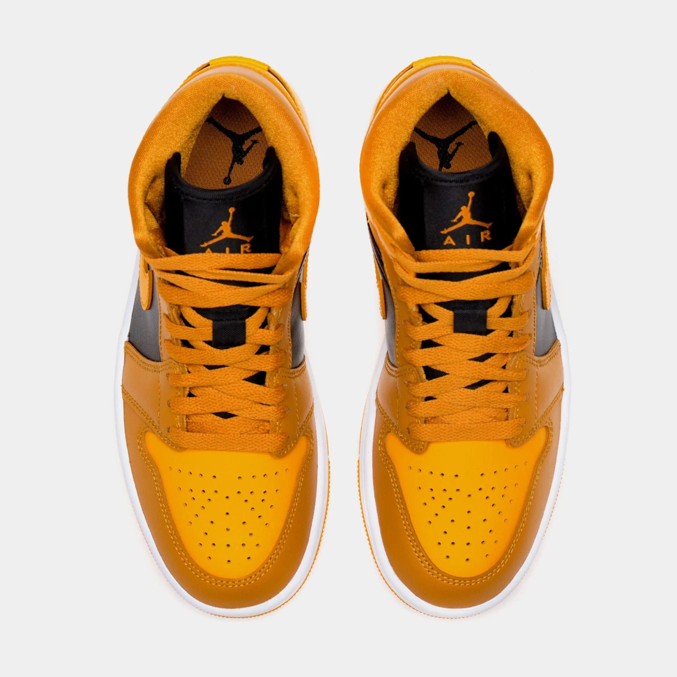 Air Jordan 1 Retro Mid Chutney Taxi Womens Lifestyle Shoes (Brown/Yellow) Free Shipping