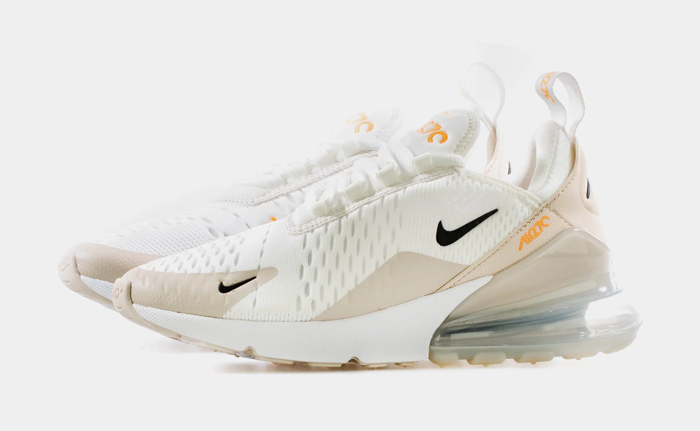 Air Max 270 White Desert Sand Womens Running Shoes (White/Beige/Black)