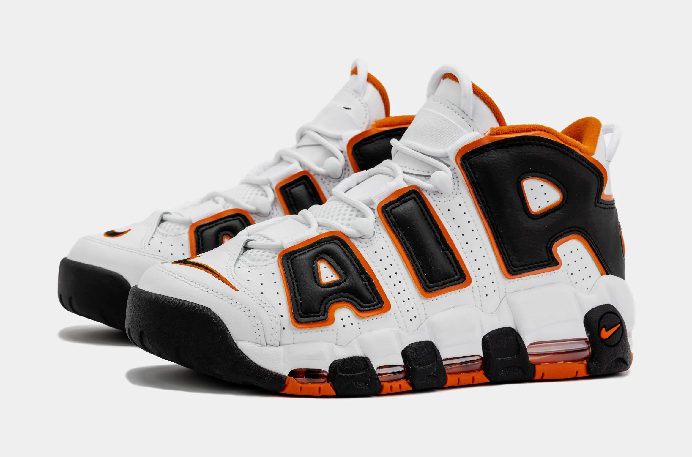 Air More Uptempo '96 Mens Basketball Shoes (White/Orange)