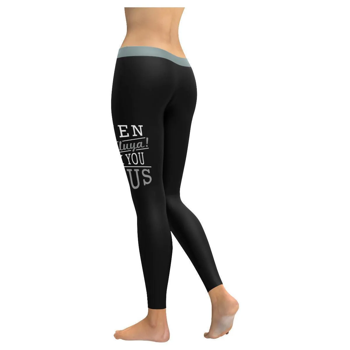 Amen Halleluya Thank You Jesus Funny Christian Faith Upf40  Womens Leggings - Christian Leggings For Women