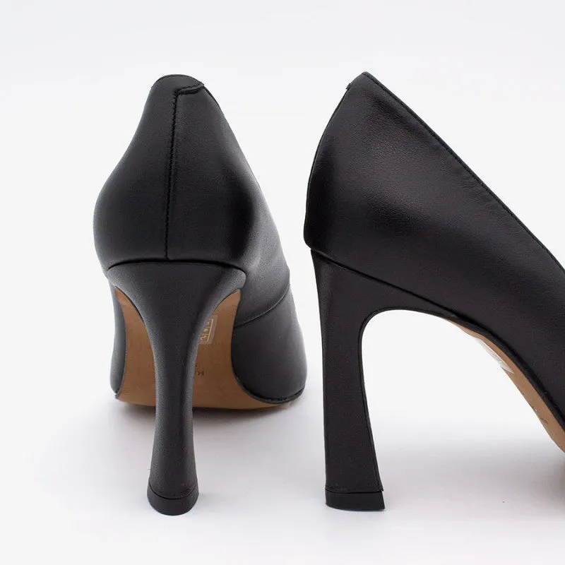 ANGEL ALACRON LARIAH BLACK STILLETO PUMPS