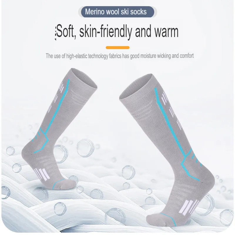 Autumn And Winter Ski Socks For Adults And Children Professional Sports Socks Thickened Terry Stockings For Men And Women