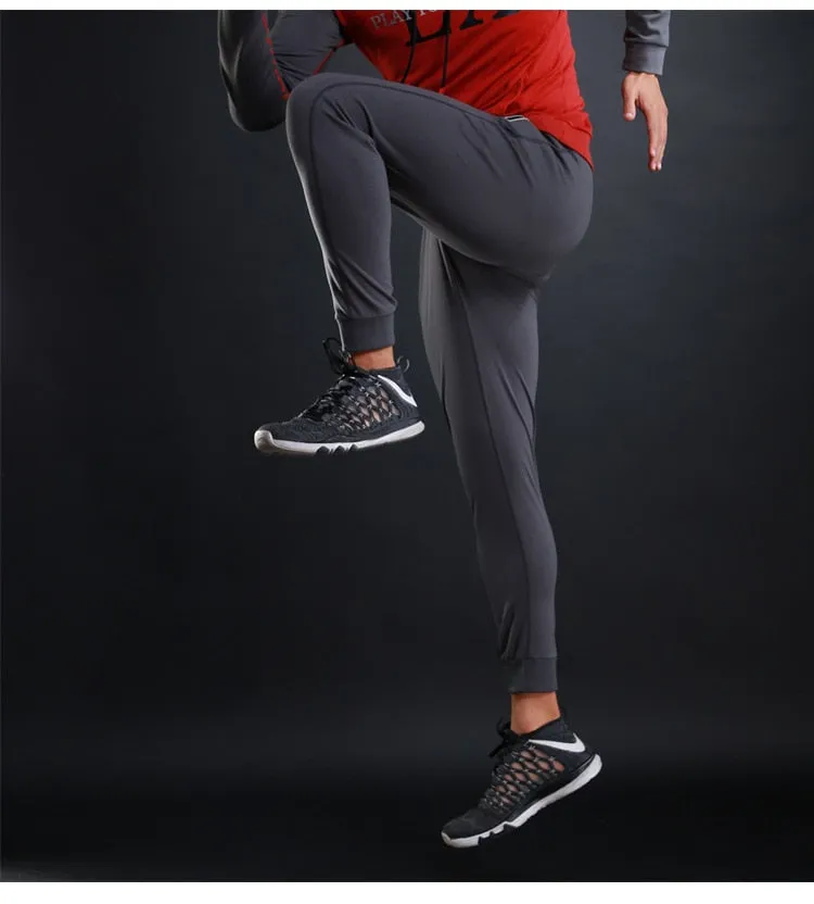 Autumn winter Men Running Training Pants Sport Trousers Jogging soccer Basketball Gym Fitness Sports Sweatpants zipper Pocket