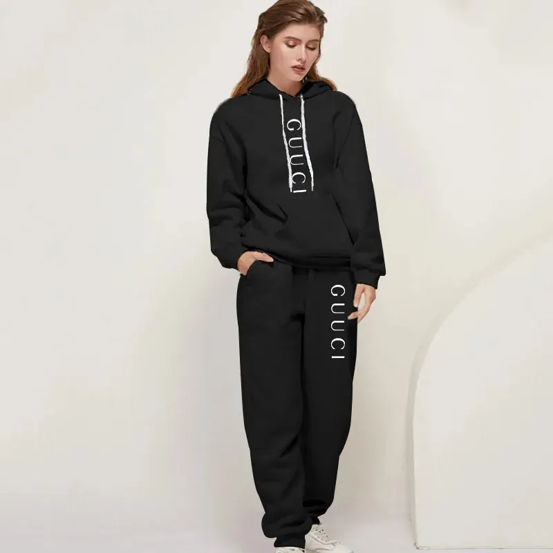 Autumn Winter Two Piece Set for Women Drawstring Women's Tracksuit Hooded Suit Quality Comfortable Casual Pullover Fashion Daily