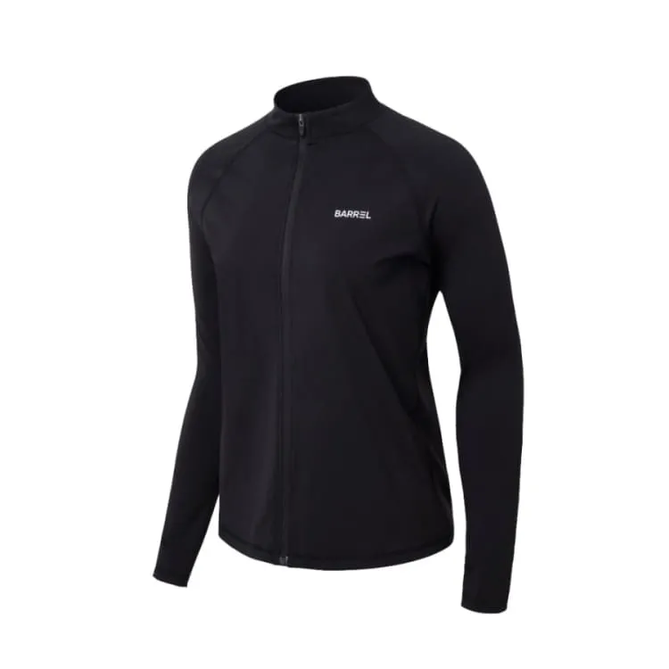 Barrel Women Essential Relax ZipUp Rashguard-BLACK