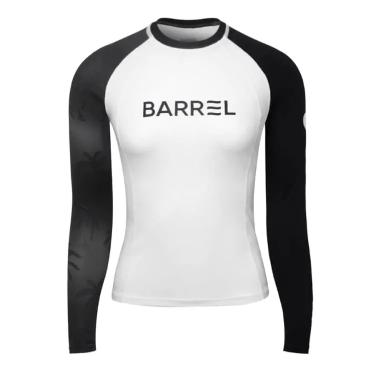 Barrel Women Sunset Palm Tree Odd Rashguard-BLACK