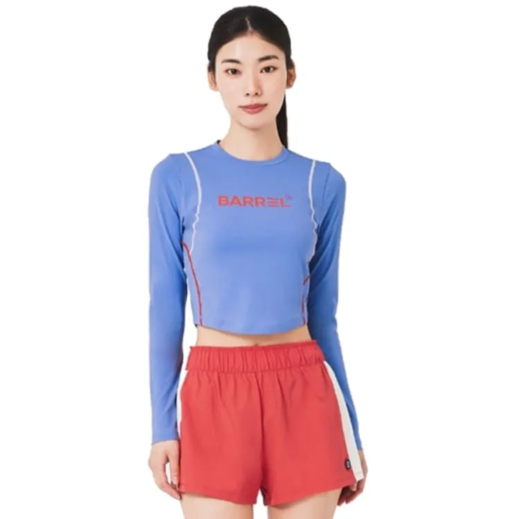 Barrel Women Vibe Crop Rashguard-BLUE