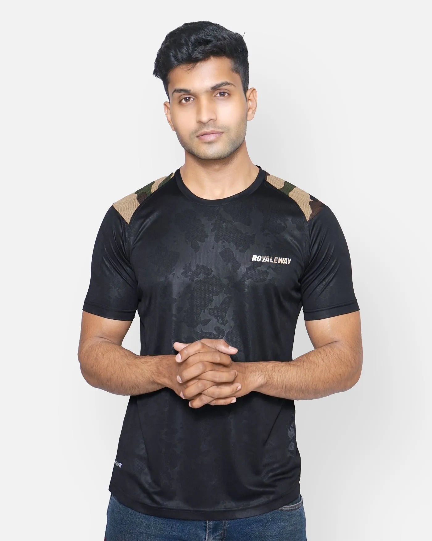 Black Camouflage Raglan T-Shirt RWM2047