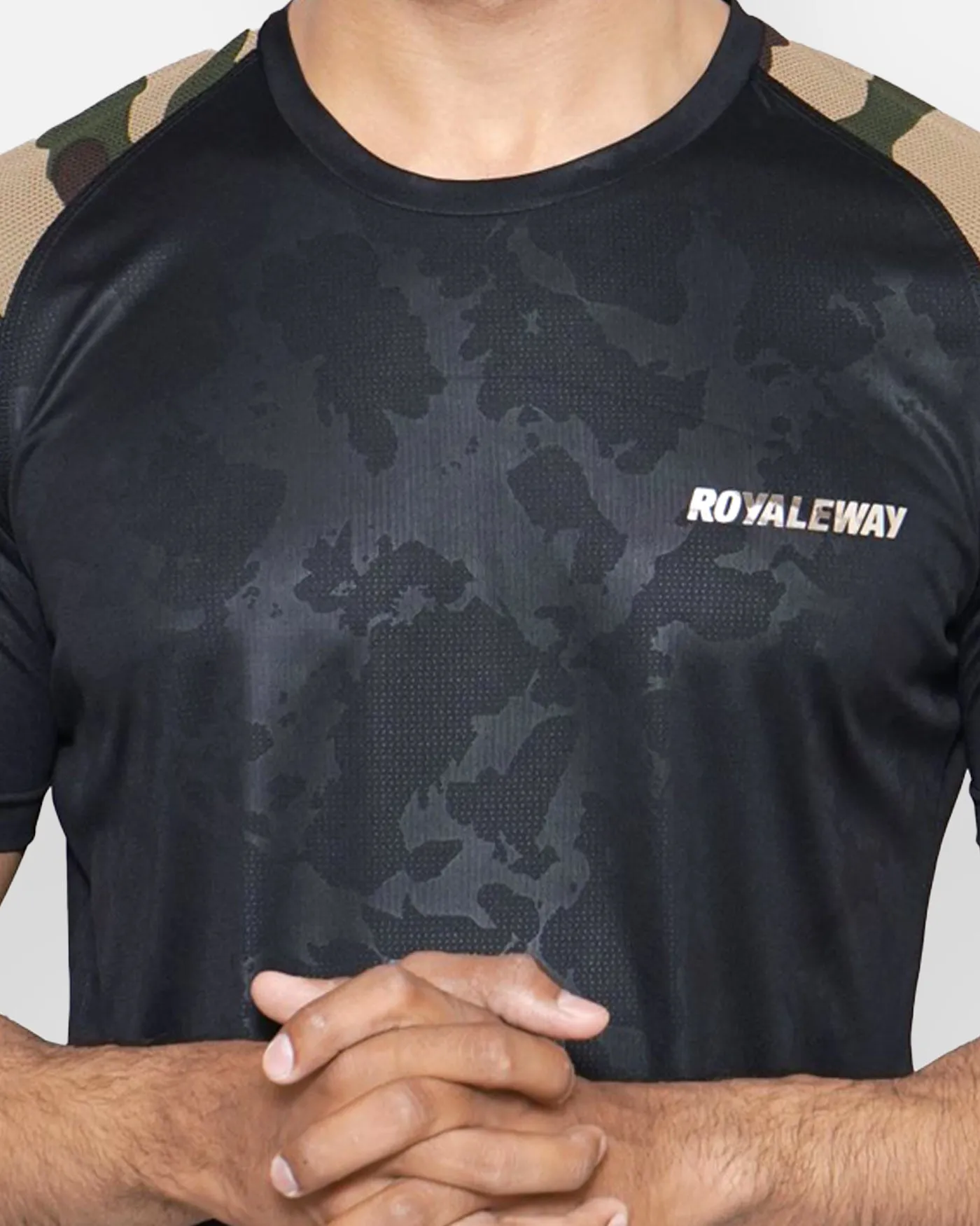 Black Camouflage Raglan T-Shirt RWM2047