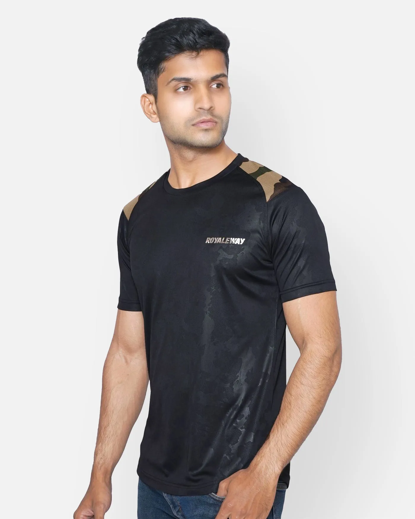 Black Camouflage Raglan T-Shirt RWM2047