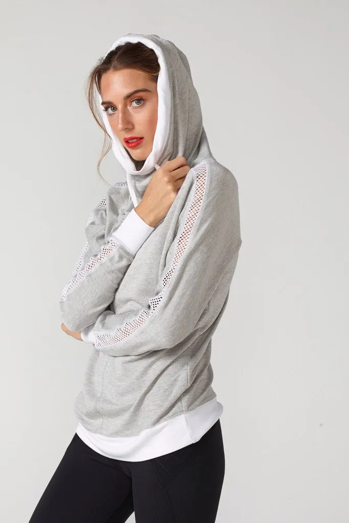 CHICHI Active Audrey Hooded Sweatshirt - Grey