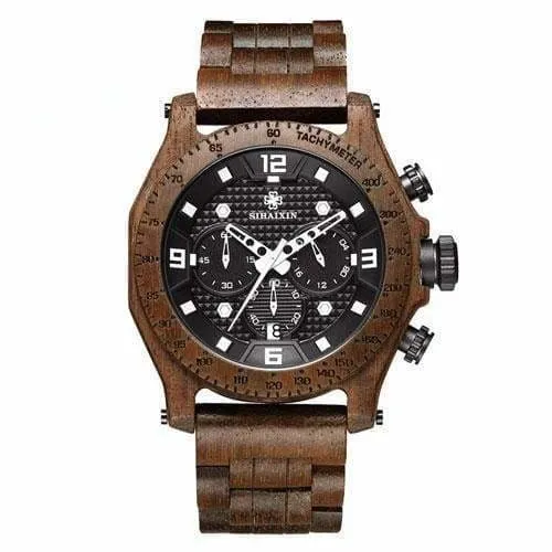 Chronograph Men Sports Wooden Watches