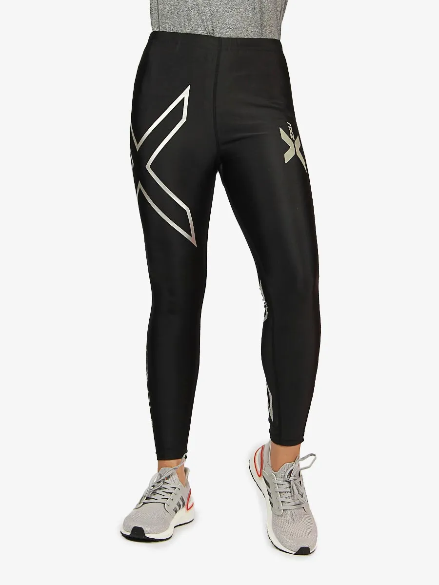 Compression Tights - 001 - Silver / Black