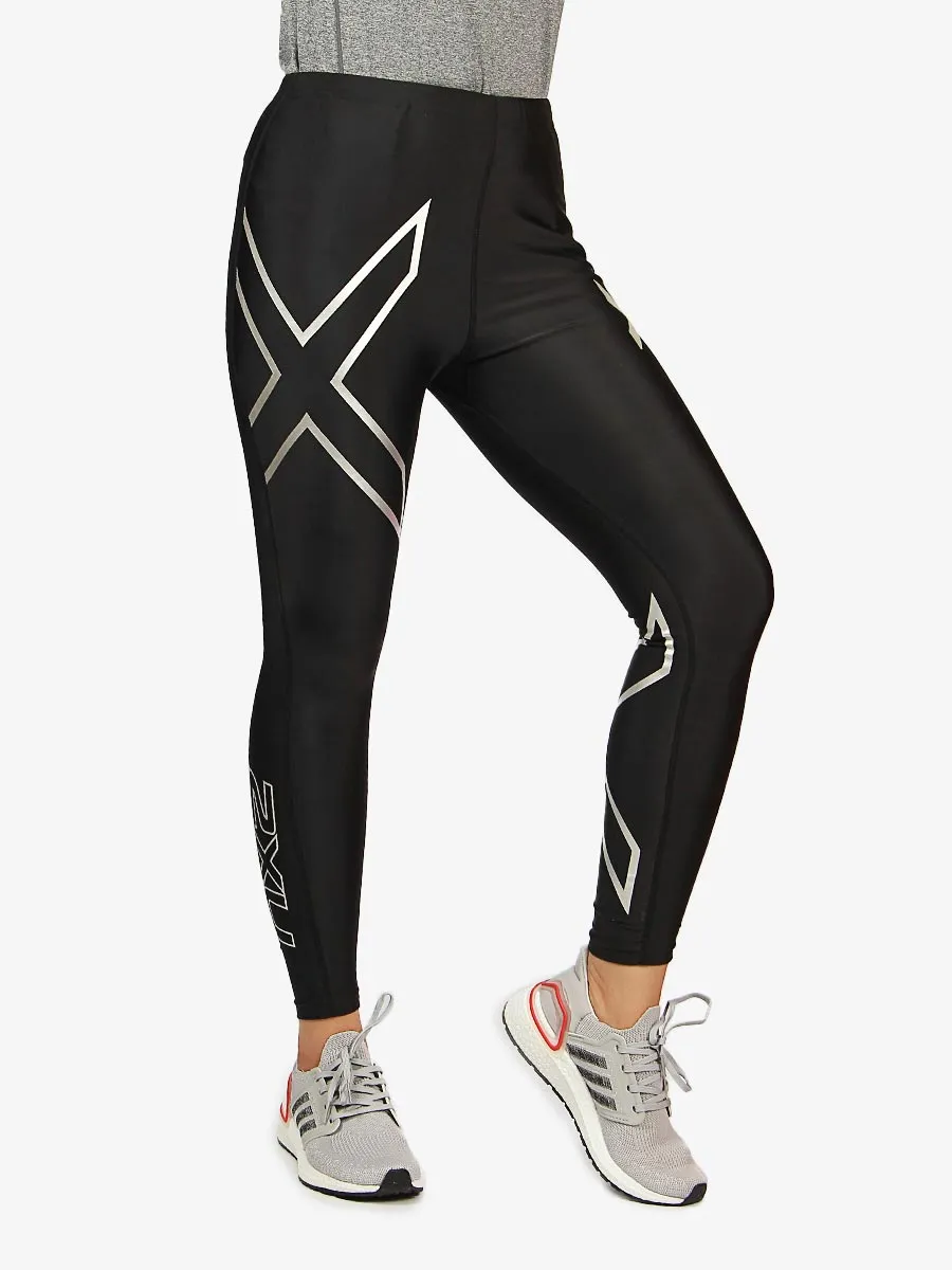 Compression Tights - 001 - Silver / Black