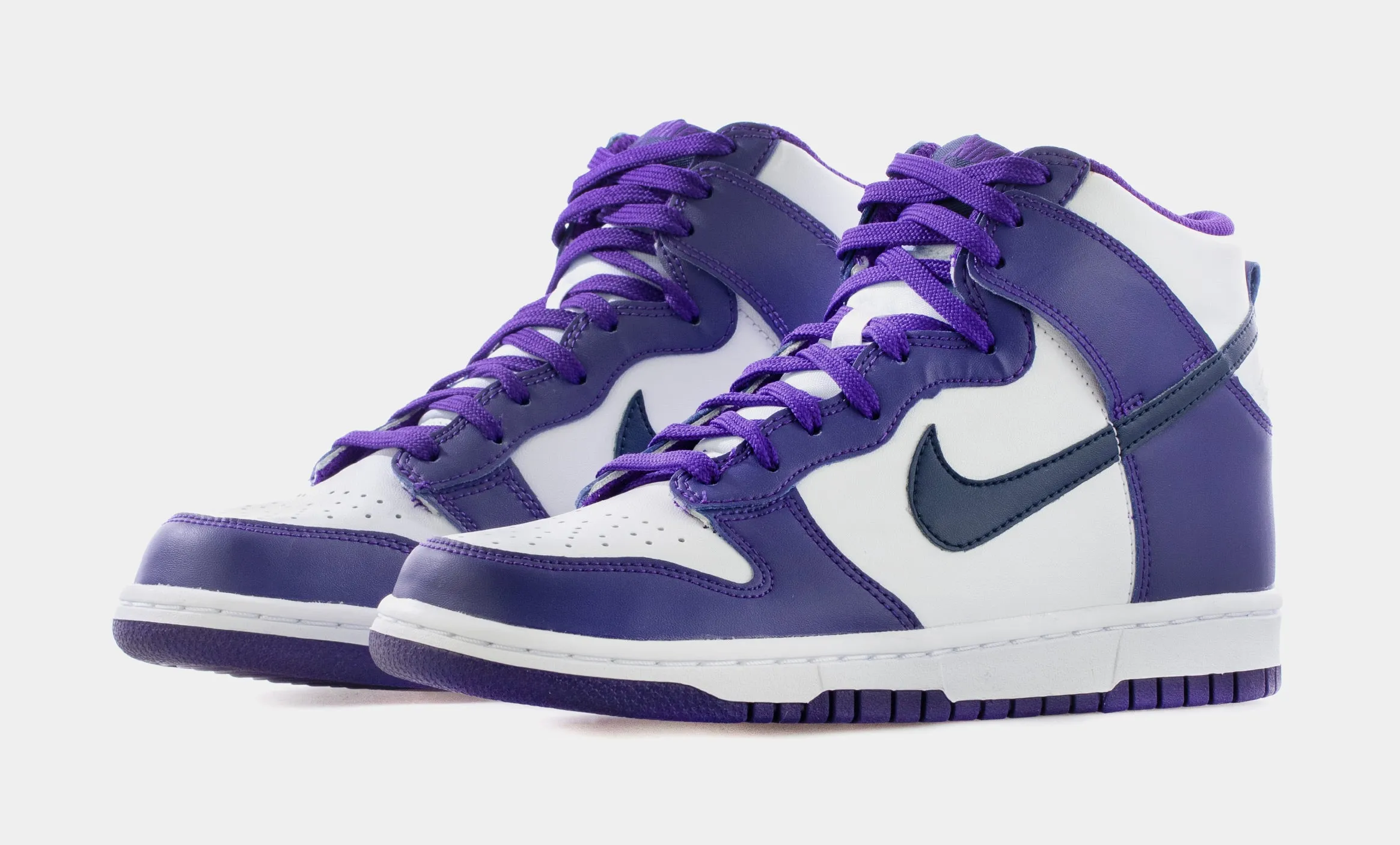 Dunk High Navy Court Purple Grade School Lifestyle Shoes (Navy/Purple) Limit One Per Customer