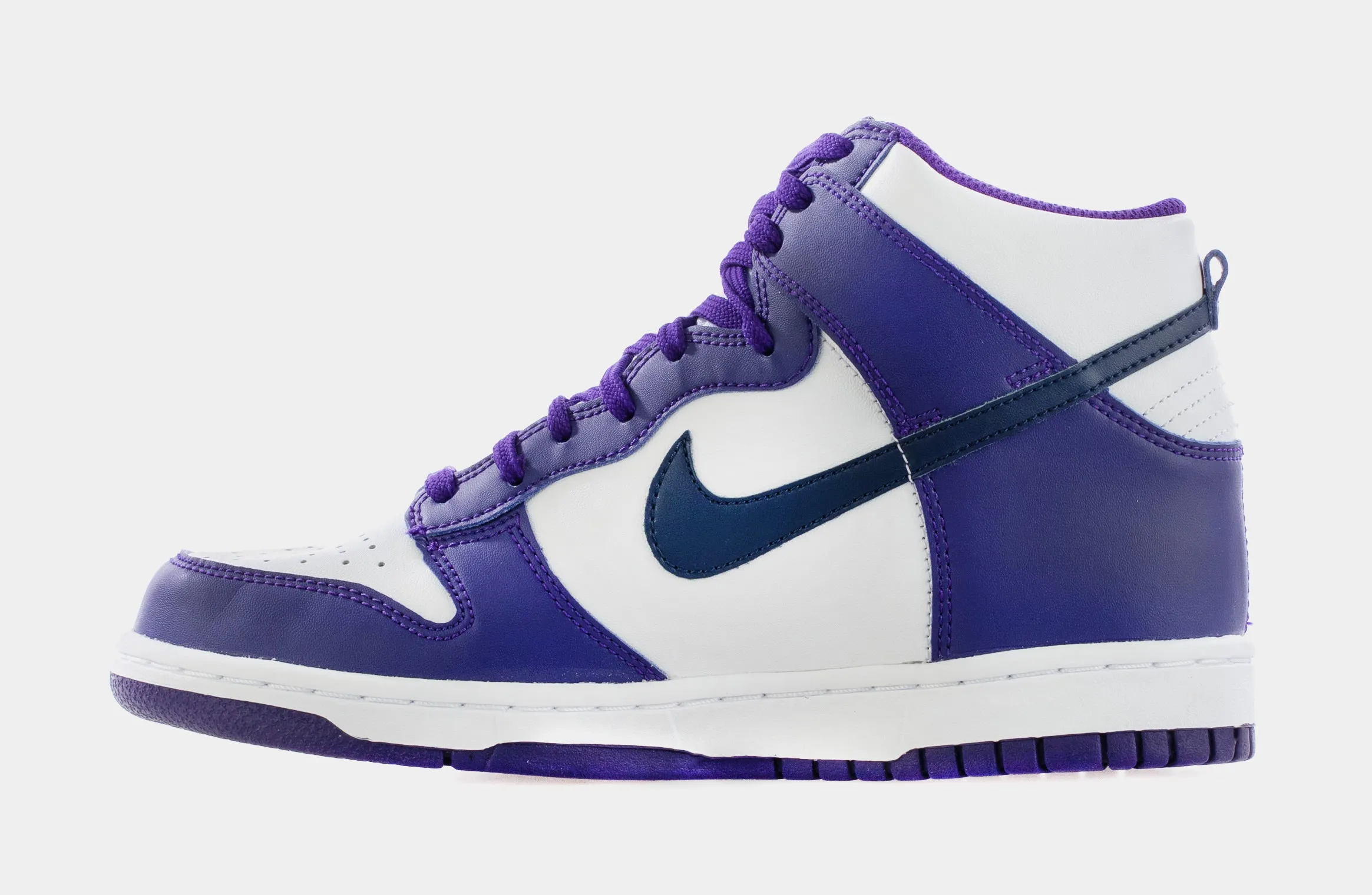 Dunk High Navy Court Purple Grade School Lifestyle Shoes (Navy/Purple) Limit One Per Customer