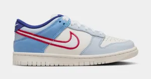 Dunk Low Armory Blue Grade School Lifestyle Shoes (Sail/Sail/Light Armory Blue/White)