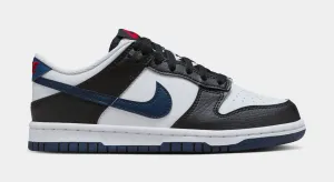 Dunk Low Midnight Navy Grade School Lifestyle Shoes (Black/Midnight Navy/White/University Red)