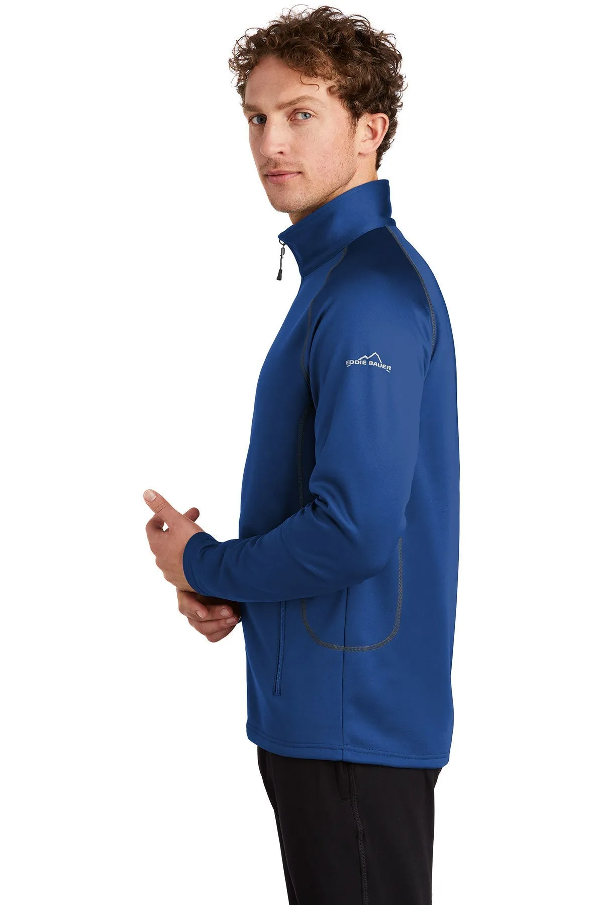 Eddie Bauer Smooth Fleece Custom Layer Jackets, Cobalt Blue