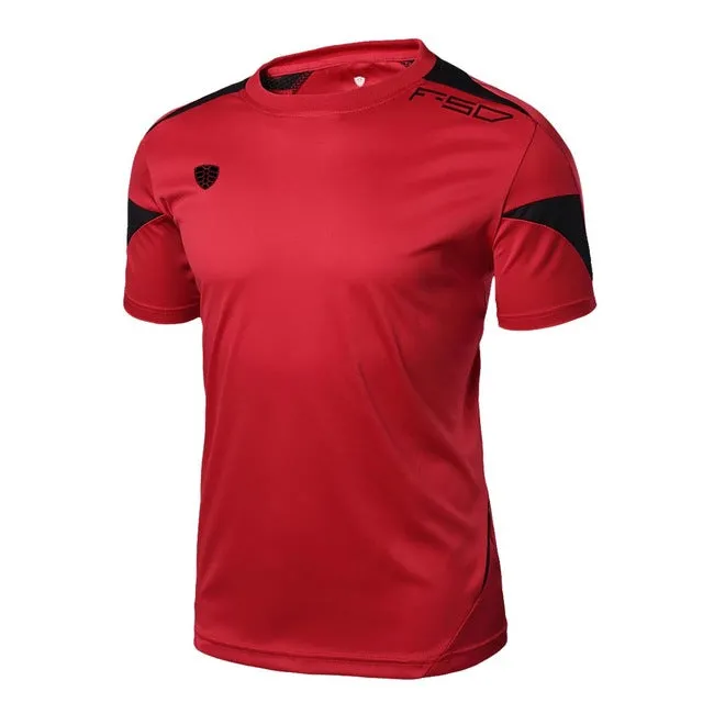 FANNAI Brand New Arrival 2017 men Designer soccer jerseys T Shirt sports Quick Dry Slim Fit Breathabl shirts Tops & Tees M_XXXL