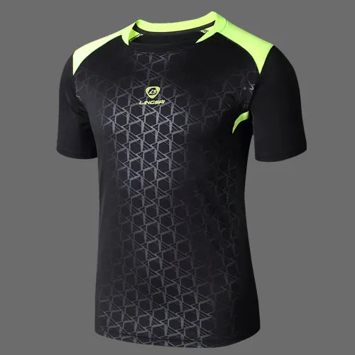 FANNAI Brand New Arrival 2017 men Designer soccer jerseys T Shirt sports Quick Dry Slim Fit Breathabl shirts Tops & Tees M_XXXL