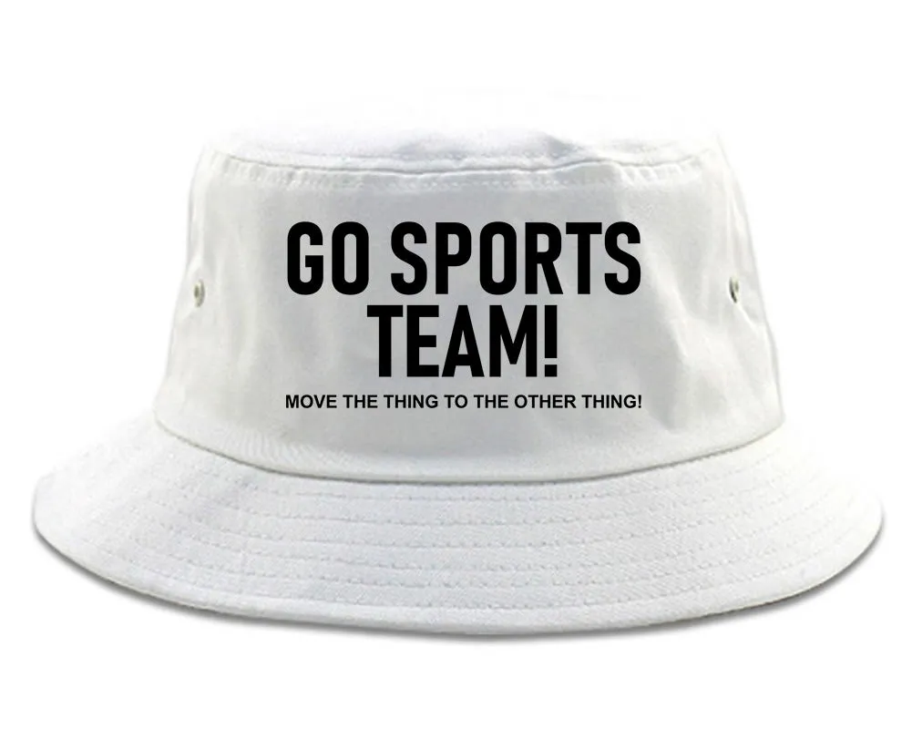 Go Sports Team Funny Mens Bucket Hat