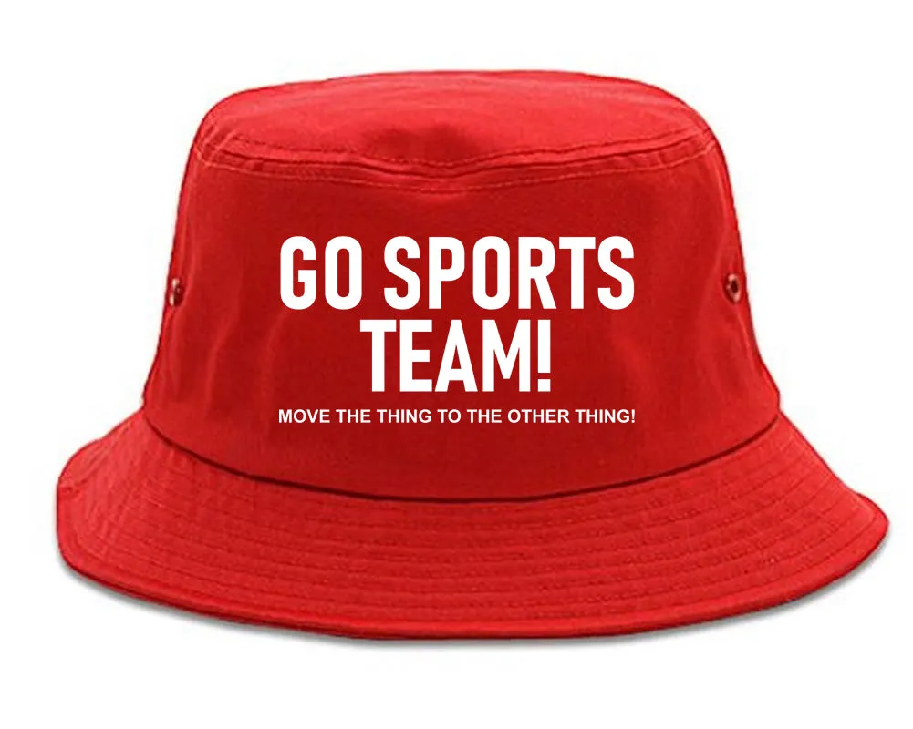 Go Sports Team Funny Mens Bucket Hat