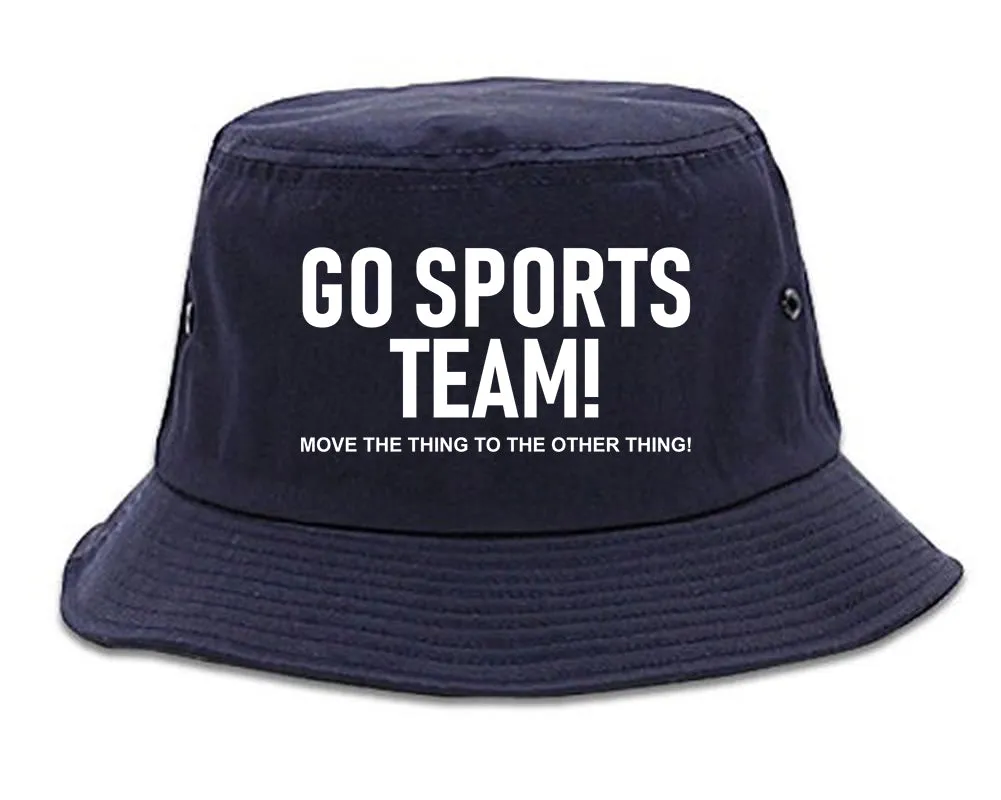 Go Sports Team Funny Mens Bucket Hat