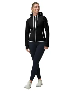 Gym Coffee Womens Hoodie Chill Zip Black