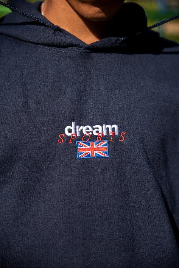 Hoodie in Navy with Dream Sports Logo Embroidery