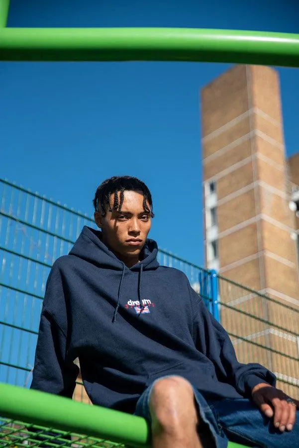 Hoodie in Navy with Dream Sports Logo Embroidery