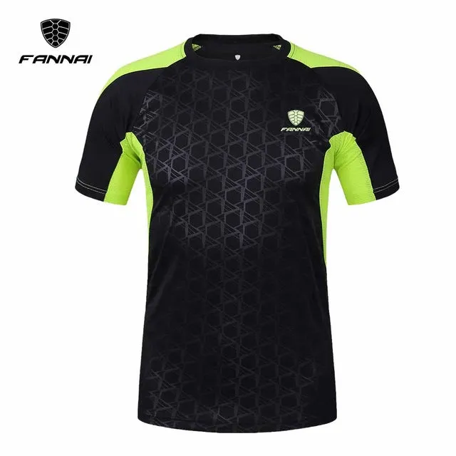 Hot shirt men soccer jerseys 2017 New Mens t-shirt sportswear quick dry sport t shirt Men's Short Sleeve men t-shirt tshirt