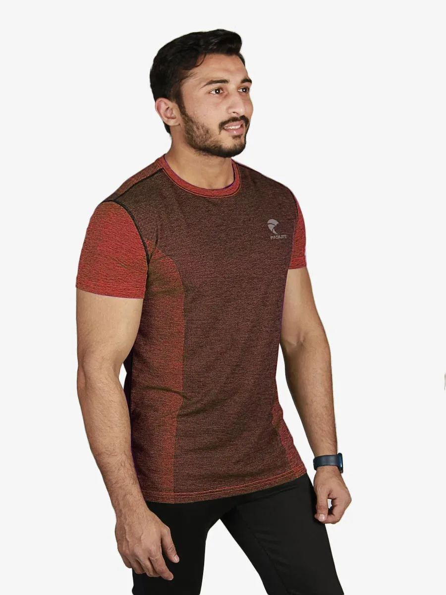 Hybron - T-Shirt - 3019 - Maroon / Black