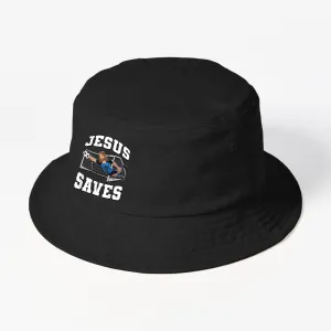 Jesus Saves - Soccer Goal Bucket Hat