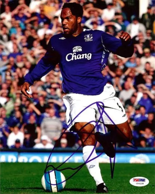 Joleon Lescott Autographed 8x10 Photo Everton PSA/DNA #U54228