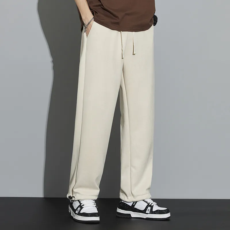 Knitted Straight Leg Suede Sports Versatile Sweatpant