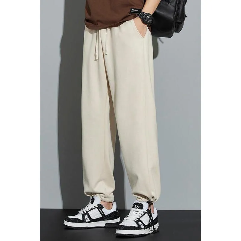 Knitted Straight Leg Suede Sports Versatile Sweatpant