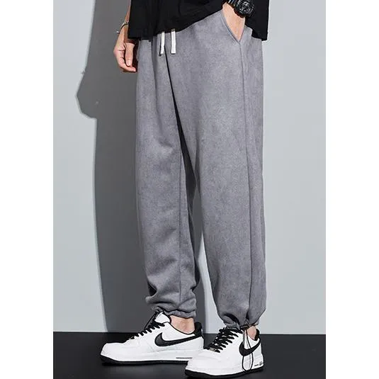 Knitted Straight Leg Suede Sports Versatile Sweatpant