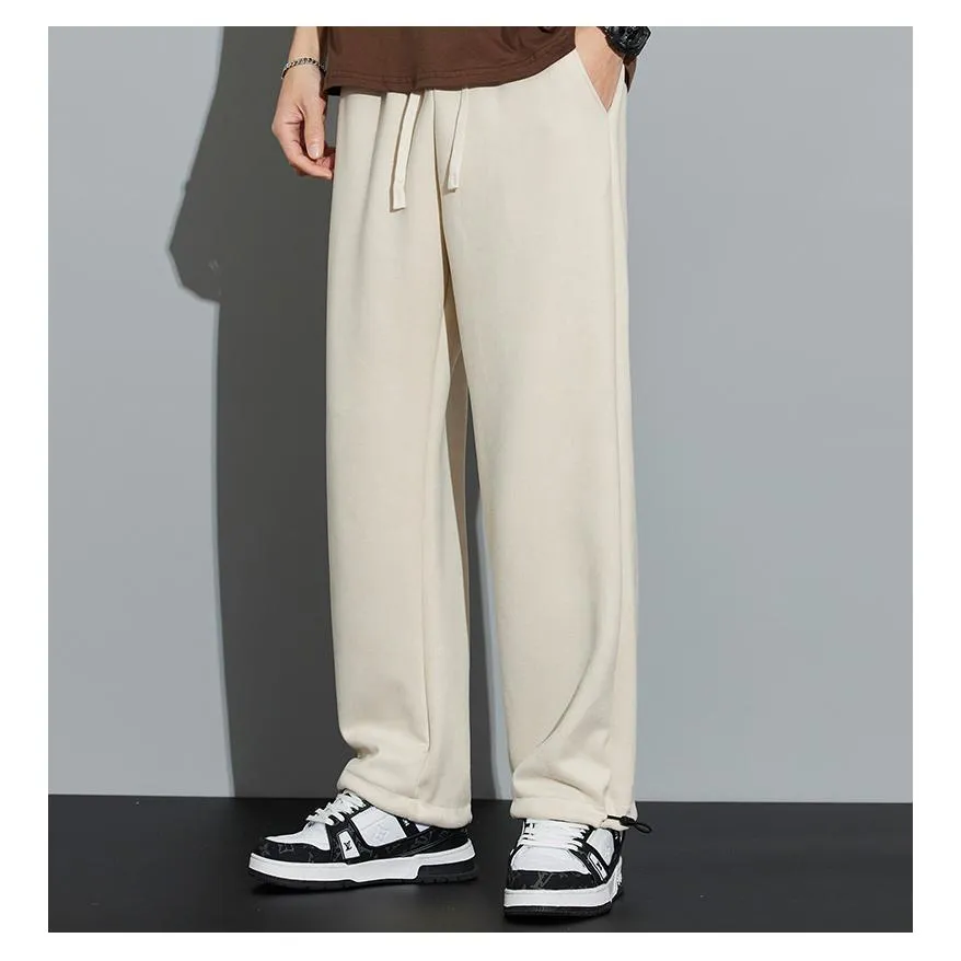 Knitted Straight Leg Suede Sports Versatile Sweatpant