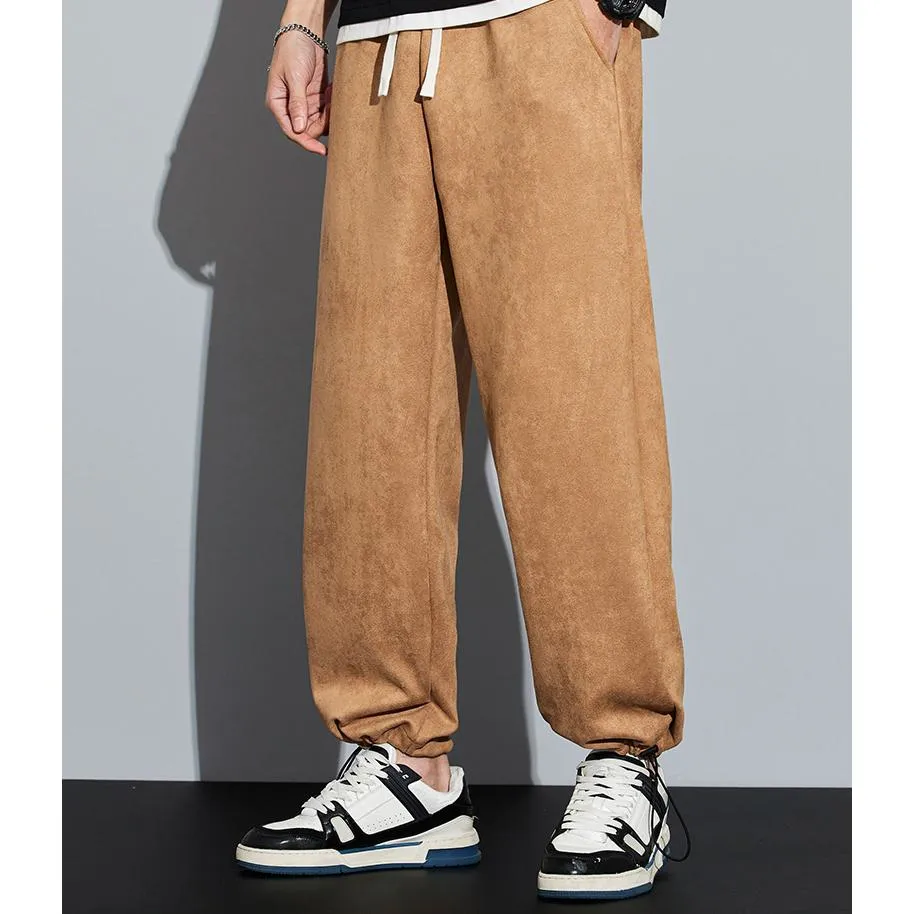 Knitted Straight Leg Suede Sports Versatile Sweatpant