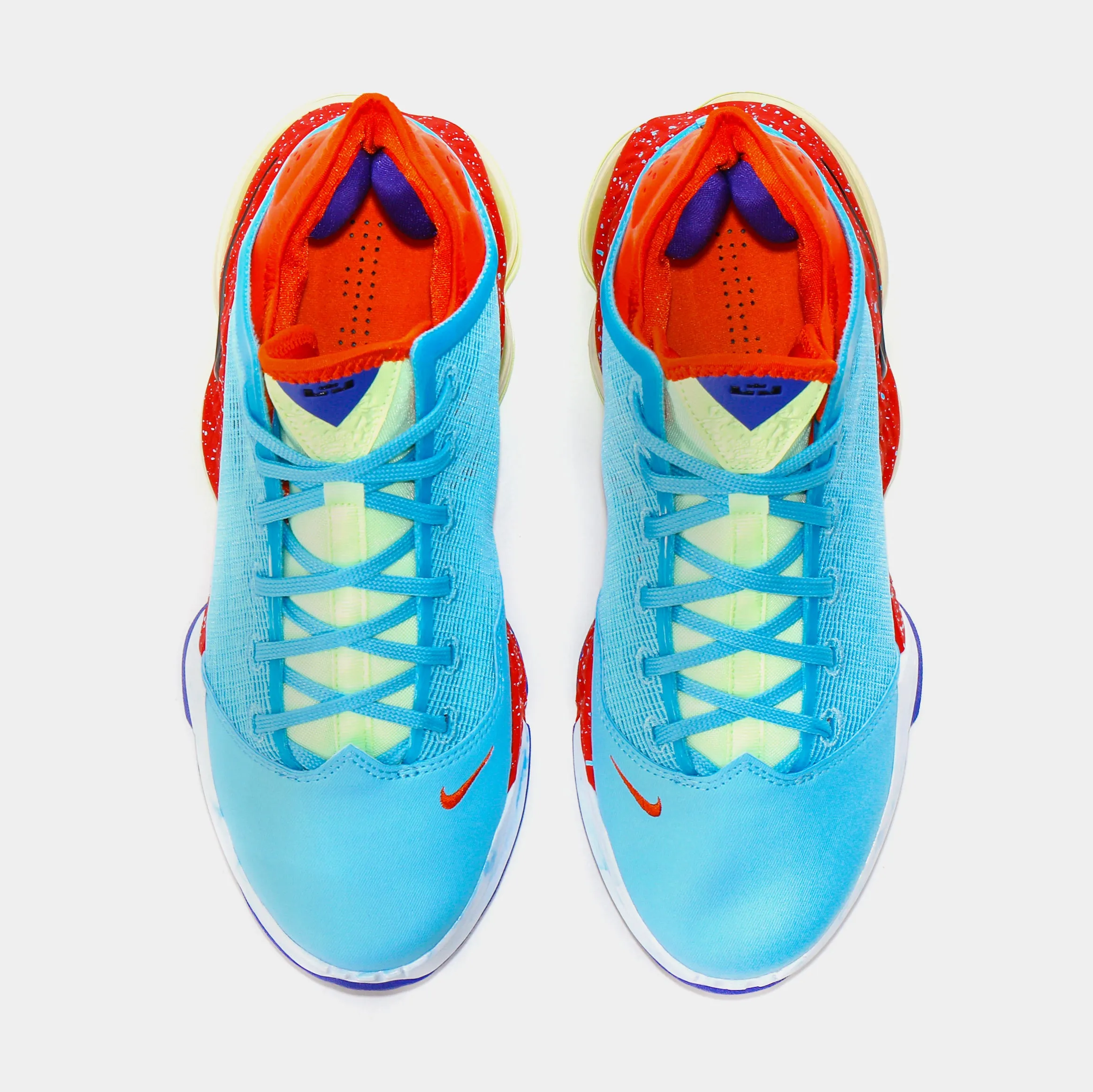 LeBron 19 Low Blue Chill Mens Basketball Shoes (Blue/Red)