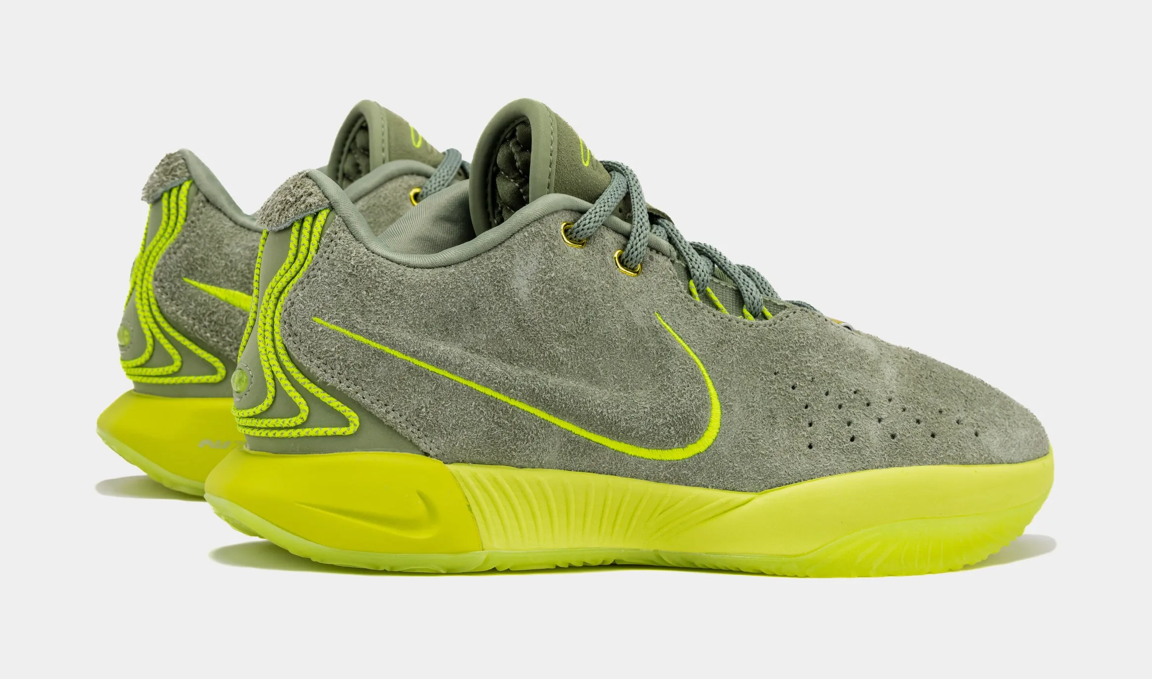 Lebron XXI Algae Mens Basketball Shoes (Oil Green/Volt)