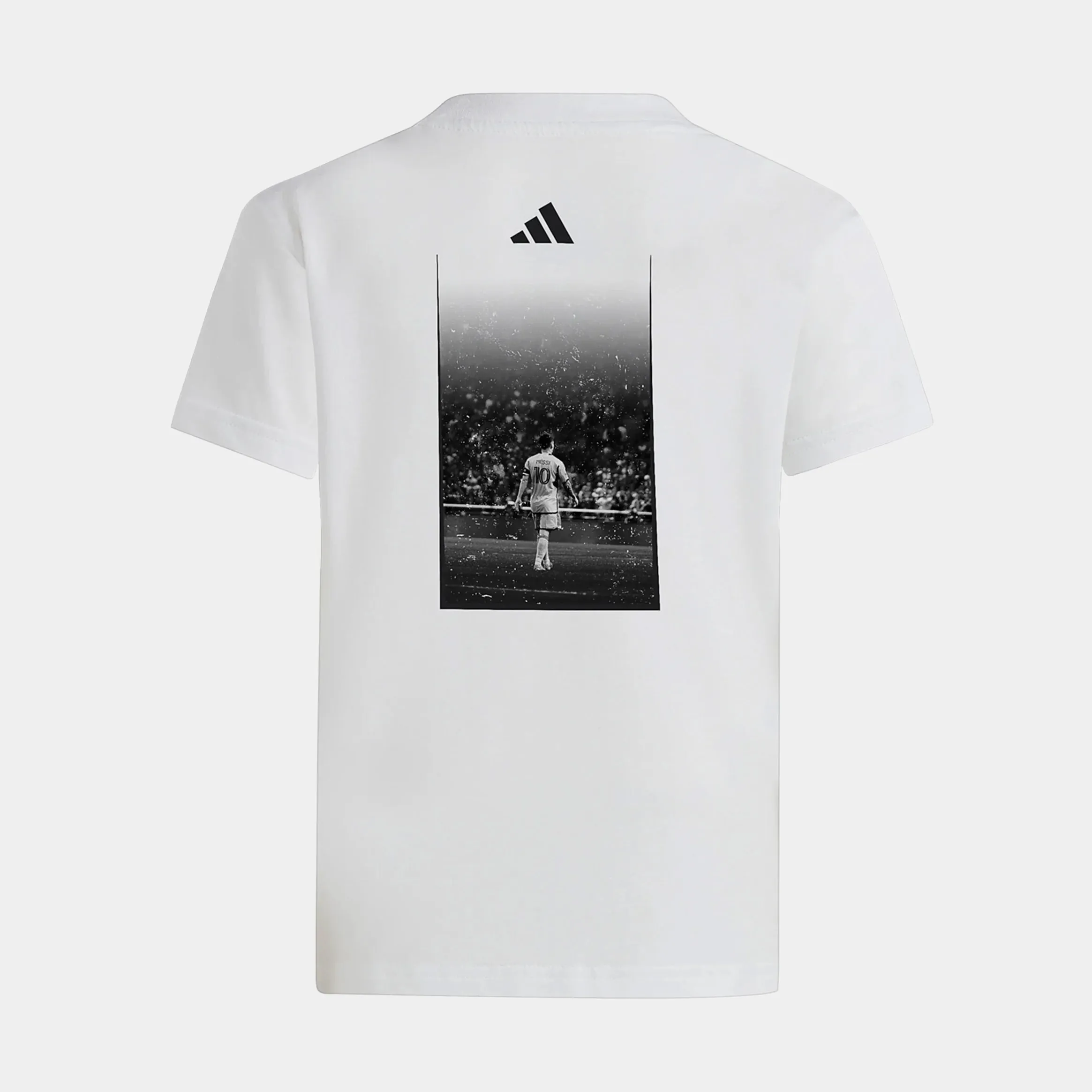 Lionel Messi Greatest of All Time Mens Short Sleeve Shirt (White/Black)