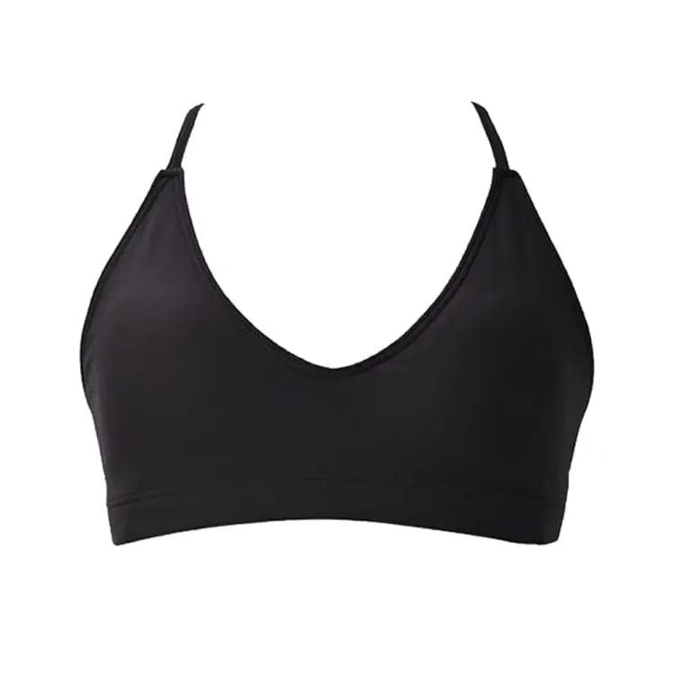 Maka-Hou Women Back Cross Bra Top-BLACK (Japanese Brand)