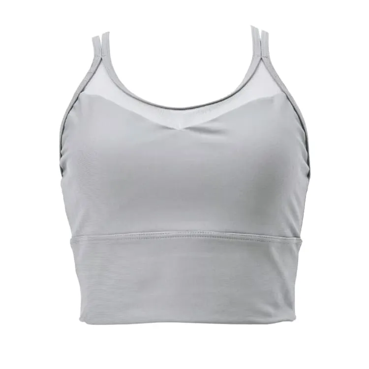 Maka-Hou Women Crossover Strap Bra Top-GREY (Japanese Brand)