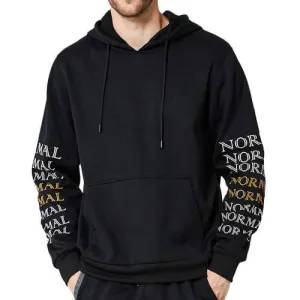 Men Letter Print Drawstring Sports Hoodies Sweatshirt