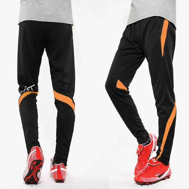 Men Running Sports Pants Zipper Football Training Joggings Sweatpants Basketball Soccer Trousers Workout Sweatpant